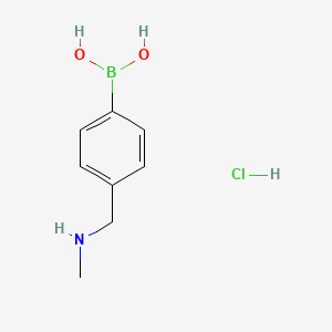 molecular formula C8H13BClNO2 B2582445 4-[(Methylamino)methyl]phenylboronic acid hydrochloride CAS No. 2304634-16-8