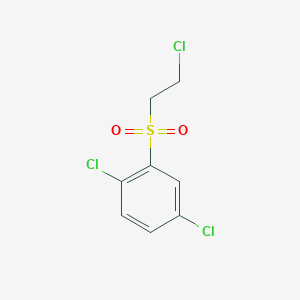 molecular formula C8H7Cl3O2S B2582512 1,4-Dichloro-2-[(2-chloroethyl)sulfonyl]benzene CAS No. 790263-68-2