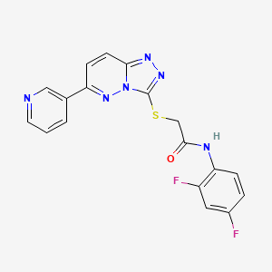 molecular formula C18H12F2N6OS B2582532 N-(2,4-difluorophenyl)-2-{[6-(pyridin-3-yl)-[1,2,4]triazolo[4,3-b]pyridazin-3-yl]sulfanyl}acetamide CAS No. 894058-61-8