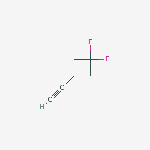 molecular formula C6H6F2 B2582537 3-Ethynyl-1,1-difluorocyclobutane CAS No. 1698054-36-2