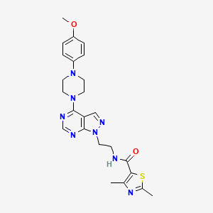 N-(2-(4-(4-(4-methoxyphenyl)piperazin-1-yl)-1H-pyrazolo[3,4-d]pyrimidin-1-yl)ethyl)-2,4-dimethylthiazole-5-carboxamide