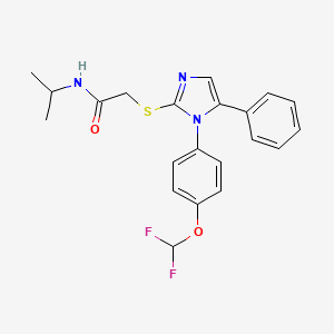 2-((1-(4-(difluoromethoxy)phenyl)-5-phenyl-1H-imidazol-2-yl)thio)-N-isopropylacetamide