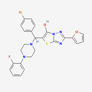 5-((4-Bromophenyl)(4-(2-fluorophenyl)piperazin-1-yl)methyl)-2-(furan-2-yl)thiazolo[3,2-b][1,2,4]triazol-6-ol