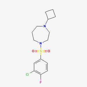 1-((3-Chloro-4-fluorophenyl)sulfonyl)-4-cyclobutyl-1,4-diazepane