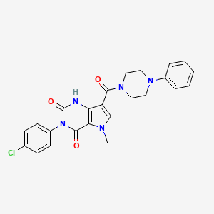 3-(4-chlorophenyl)-5-methyl-7-(4-phenylpiperazine-1-carbonyl)-1H-pyrrolo[3,2-d]pyrimidine-2,4(3H,5H)-dione