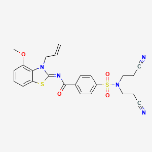 (Z)-N-(3-allyl-4-methoxybenzo[d]thiazol-2(3H)-ylidene)-4-(N,N-bis(2-cyanoethyl)sulfamoyl)benzamide