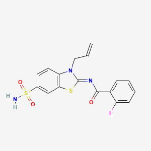 (Z)-N-(3-allyl-6-sulfamoylbenzo[d]thiazol-2(3H)-ylidene)-2-iodobenzamide