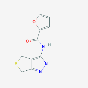 N-(2-tert-butyl-4,6-dihydrothieno[3,4-c]pyrazol-3-yl)furan-2-carboxamide