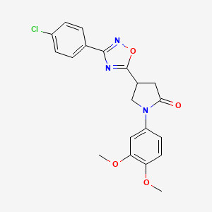 4-(3-(4-Chlorophenyl)-1,2,4-oxadiazol-5-yl)-1-(3,4-dimethoxyphenyl)pyrrolidin-2-one