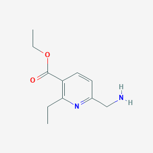 Ethyl 6-(aminomethyl)-2-ethylpyridine-3-carboxylate