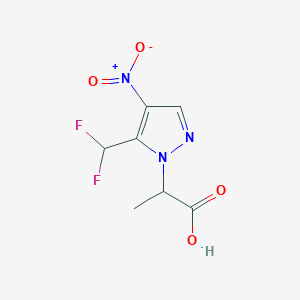 2-[5-(Difluoromethyl)-4-nitropyrazol-1-yl]propanoic acid