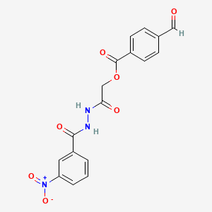 [2-[2-(3-Nitrobenzoyl)hydrazinyl]-2-oxoethyl] 4-formylbenzoate