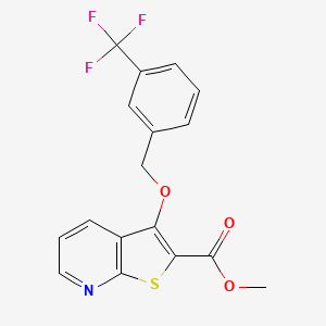 Methyl 3-{[3-(trifluoromethyl)benzyl]oxy}thieno[2,3-b]pyridine-2-carboxylate