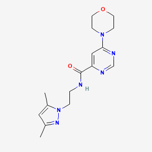 N-(2-(3,5-dimethyl-1H-pyrazol-1-yl)ethyl)-6-morpholinopyrimidine-4-carboxamide
