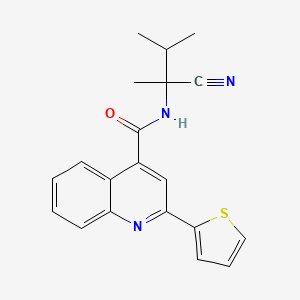 N-(1-cyano-1,2-dimethylpropyl)-2-(thiophen-2-yl)quinoline-4-carboxamide