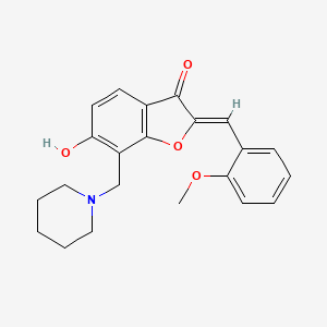 (Z)-6-hydroxy-2-(2-methoxybenzylidene)-7-(piperidin-1-ylmethyl)benzofuran-3(2H)-one