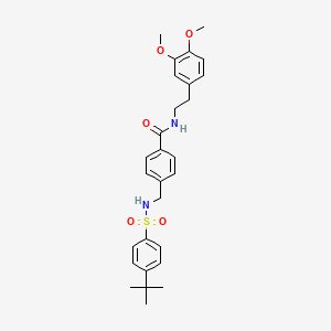 4-({[(4-tert-butylphenyl)sulfonyl]amino}methyl)-N-[2-(3,4-dimethoxyphenyl)ethyl]benzamide