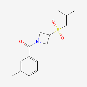 molecular formula C15H21NO3S B2582697 (3-(Isobutylsulfonyl)azetidin-1-yl)(m-tolyl)methanone CAS No. 1797316-72-3