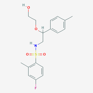 4-fluoro-N-(2-(2-hydroxyethoxy)-2-(p-tolyl)ethyl)-2-methylbenzenesulfonamide
