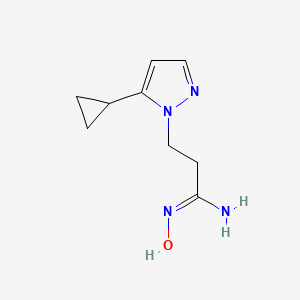 (1E)-3-(5-cyclopropyl-1H-pyrazol-1-yl)-N'-hydroxypropanimidamide