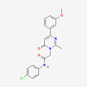molecular formula C20H18ClN3O3 B2582711 N-(4-chlorophenyl)-2-[4-(3-methoxyphenyl)-2-methyl-6-oxo-1,6-dihydropyrimidin-1-yl]acetamide CAS No. 2319847-50-0