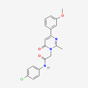 molecular formula C20H18ClN3O3 B2582711 N-(4-Chlorophenyl)-2-[4-(3-methoxyphenyl)-2-methyl-6-oxopyrimidin-1-yl]acetamide CAS No. 2319847-50-0