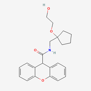 molecular formula C22H25NO4 B2582721 N-((1-(2-hydroxyethoxy)cyclopentyl)methyl)-9H-xanthene-9-carboxamide CAS No. 2185590-57-0