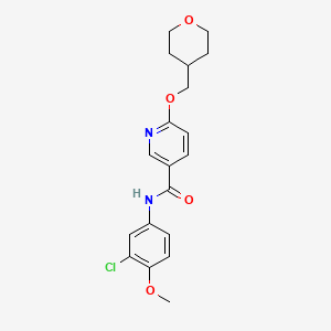 molecular formula C19H21ClN2O4 B2582754 N-(3-chloro-4-methoxyphenyl)-6-[(oxan-4-yl)methoxy]pyridine-3-carboxamide CAS No. 2034241-72-8