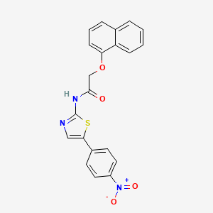 molecular formula C21H15N3O4S B2582767 2-(naphthalen-1-yloxy)-N-(5-(4-nitrophenyl)thiazol-2-yl)acetamide CAS No. 868212-98-0