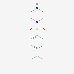 molecular formula C14H22N2O2S B2582769 1-[(4-Sec-butylphenyl)sulfonyl]piperazine CAS No. 744227-35-8