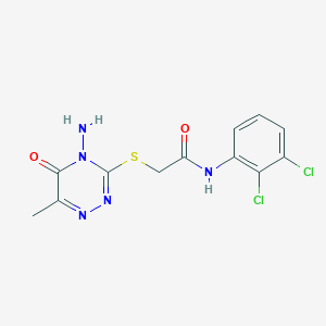 2-[(4-amino-6-methyl-5-oxo-1,2,4-triazin-3-yl)sulfanyl]-N-(2,3-dichlorophenyl)acetamide