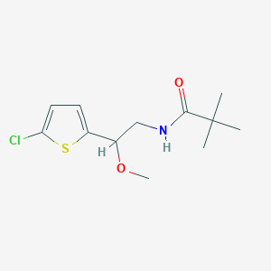 N-(2-(5-chlorothiophen-2-yl)-2-methoxyethyl)pivalamide