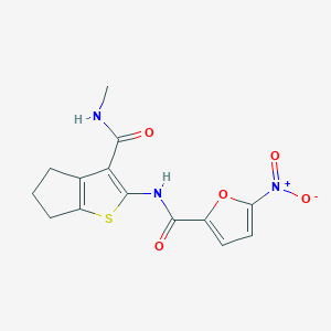 N-(3-(methylcarbamoyl)-5,6-dihydro-4H-cyclopenta[b]thiophen-2-yl)-5-nitrofuran-2-carboxamide
