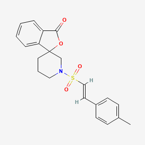 (E)-1'-((4-methylstyryl)sulfonyl)-3H-spiro[isobenzofuran-1,3'-piperidin]-3-one