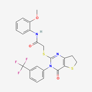 N-(2-methoxyphenyl)-2-((4-oxo-3-(3-(trifluoromethyl)phenyl)-3,4,6,7-tetrahydrothieno[3,2-d]pyrimidin-2-yl)thio)acetamide