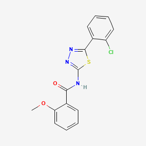 molecular formula C16H12ClN3O2S B2582807 N-[5-(2-chlorophenyl)-1,3,4-thiadiazol-2-yl]-2-methoxybenzamide CAS No. 392241-74-6