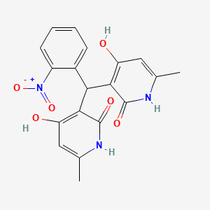 3,3'-((2-nitrophenyl)methylene)bis(4-hydroxy-6-methylpyridin-2(1H)-one)