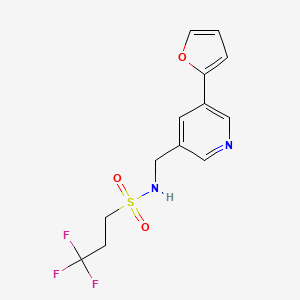 3,3,3-trifluoro-N-((5-(furan-2-yl)pyridin-3-yl)methyl)propane-1-sulfonamide