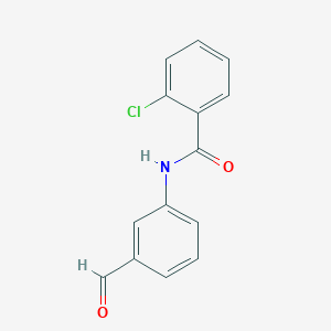 molecular formula C14H10ClNO2 B2582856 2-chloro-N-(3-formylphenyl)benzamide CAS No. 722467-66-5