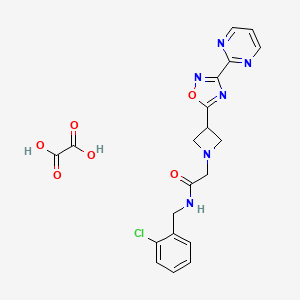 molecular formula C20H19ClN6O6 B2582860 N-(2-chlorobenzyl)-2-(3-(3-(pyrimidin-2-yl)-1,2,4-oxadiazol-5-yl)azetidin-1-yl)acetamide oxalate CAS No. 1351657-99-2