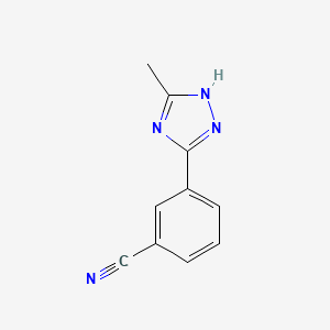 molecular formula C10H8N4 B2582879 3-(5-methyl-1H-1,2,4-triazol-3-yl)benzonitrile CAS No. 312772-65-9