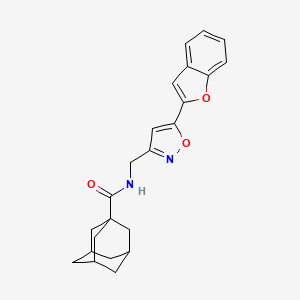 molecular formula C23H24N2O3 B2582886 N-{[5-(1-benzofuran-2-yl)-1,2-oxazol-3-yl]methyl}adamantane-1-carboxamide CAS No. 1105242-06-5
