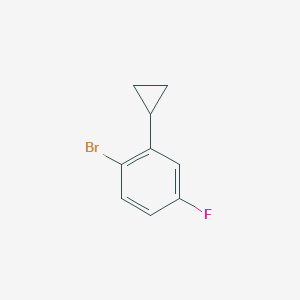 molecular formula C9H8BrF B2582894 1-Bromo-2-cyclopropyl-4-fluorobenzene CAS No. 1353853-80-1