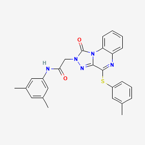 B2583032 N-(3,5-dimethylphenyl)-2-(1-oxo-4-(m-tolylthio)-[1,2,4]triazolo[4,3-a]quinoxalin-2(1H)-yl)acetamide CAS No. 1111260-81-1