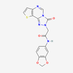B2583041 1-[(3-isopropyl-2-oxo-2,3-dihydro-1,3-benzothiazol-6-yl)sulfonyl]-N-(4-methylpyridin-2-yl)piperidine-4-carboxamide CAS No. 1030129-93-1