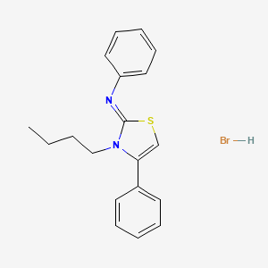 (Z)-N-(3-butyl-4-phenylthiazol-2(3H)-ylidene)aniline hydrobromide