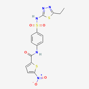 N-[4-[(5-ethyl-1,3,4-thiadiazol-2-yl)sulfamoyl]phenyl]-5-nitrothiophene-2-carboxamide