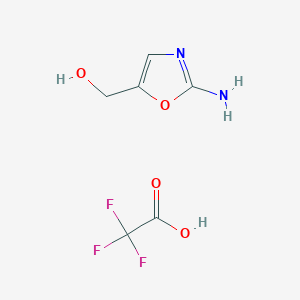molecular formula C6H7F3N2O4 B2583050 (2-Aminooxazol-5-yl)methanol 2,2,2-trifluoroacetate CAS No. 2229212-33-1