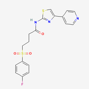 4-((4-fluorophenyl)sulfonyl)-N-(4-(pyridin-4-yl)thiazol-2-yl)butanamide