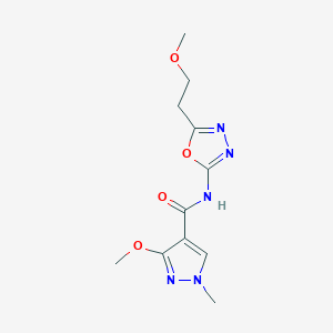 3-methoxy-N-(5-(2-methoxyethyl)-1,3,4-oxadiazol-2-yl)-1-methyl-1H-pyrazole-4-carboxamide